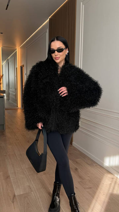 Fur Coat "Sophie" black