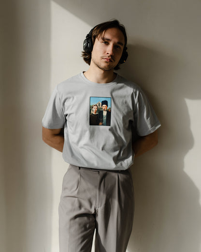 T-shirt «Ukrainian Gothic» gray (to order)