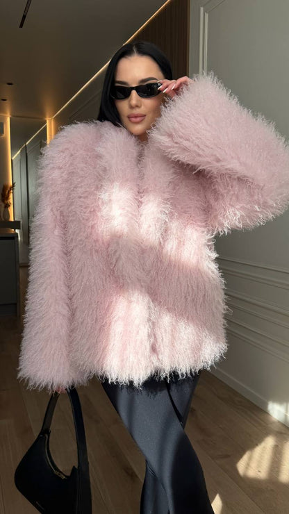 Fur Coat "Sophie" pink