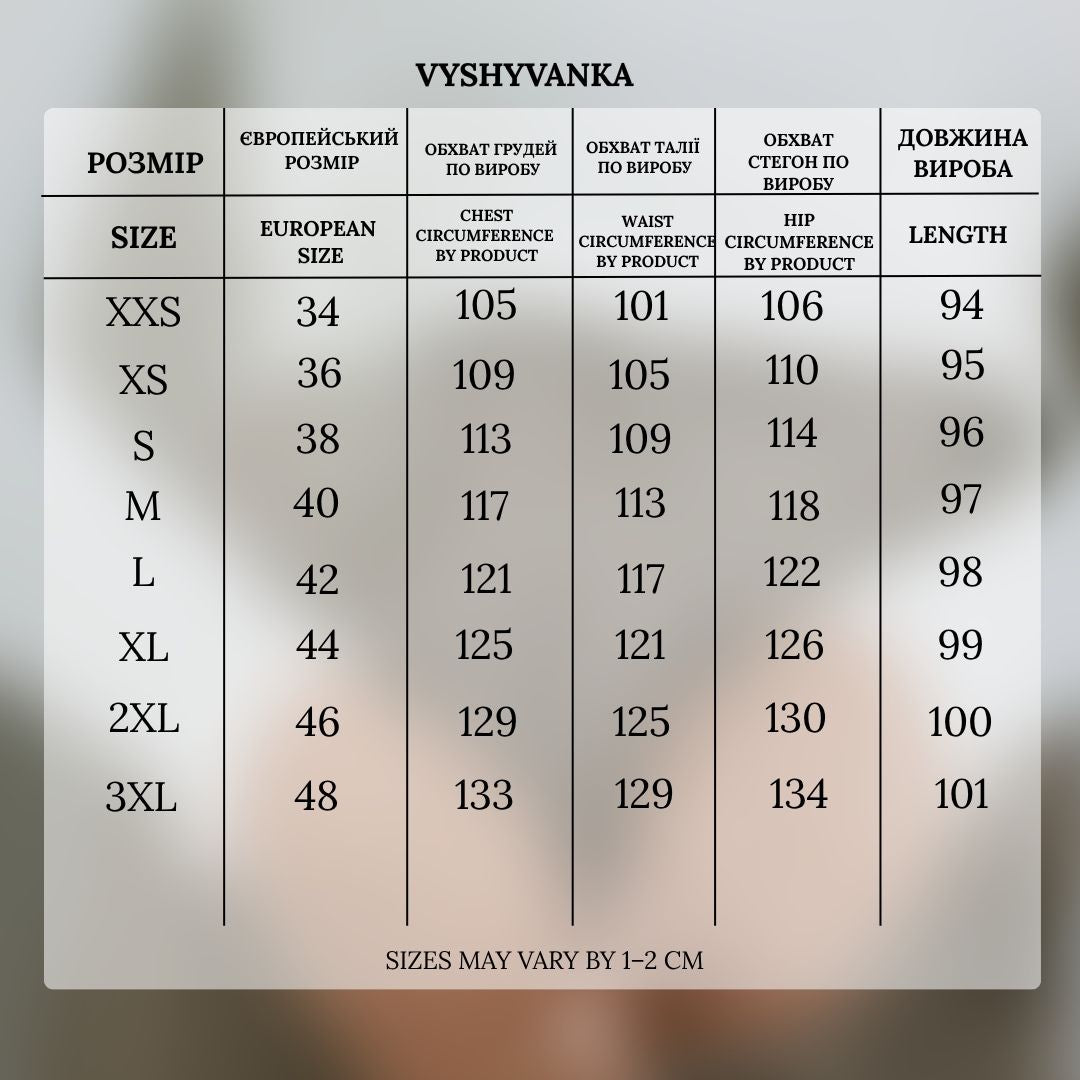 Vyšyvanka suknelė "Vesnyana" trumpas