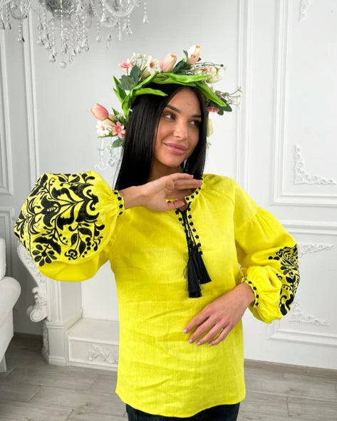 Vyshyvanka "Tree of Life"  yellow