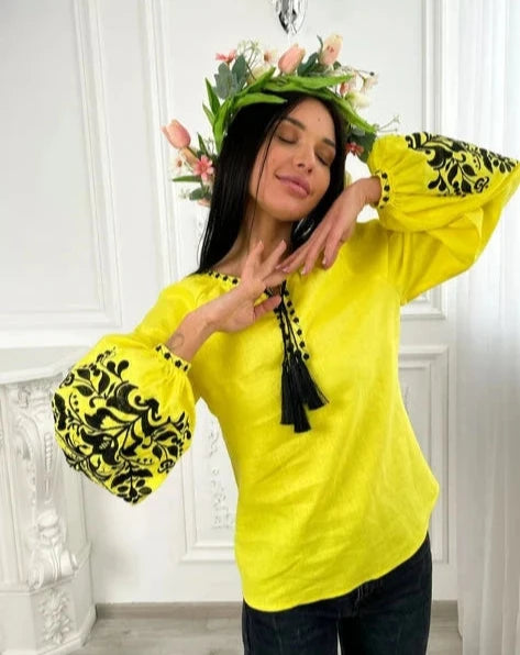 Vyshyvanka "Tree of Life"  yellow