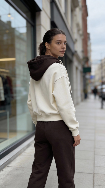 Kostiumas „Fleece LUX“ pieno/šokolado spalvos