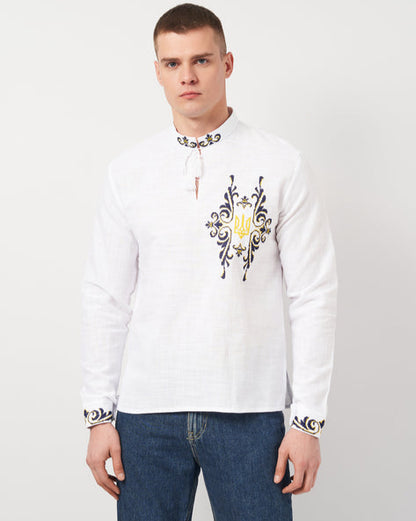 Vyshyvanka "SOKIL" white