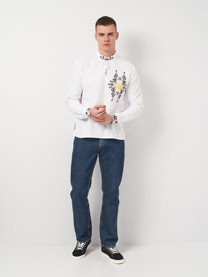 Vyshyvanka "SOKIL" white