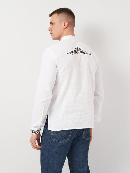 Vyshyvanka "SOKIL" white