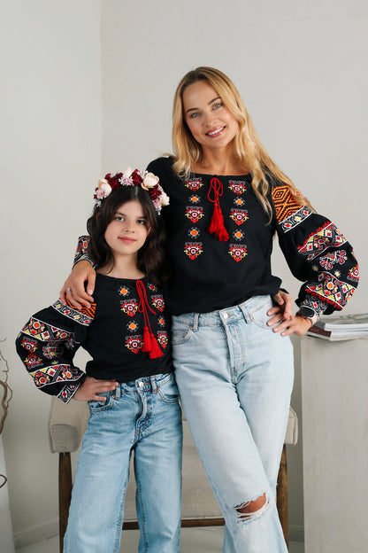 Vyshyvanka kids "Starovynna" black