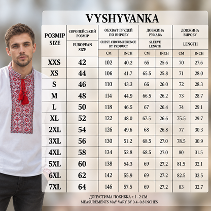 Vyšyvanka „Rodovid“ raudona