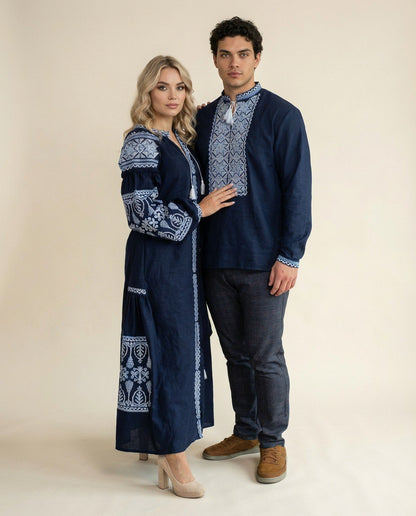 Family Set "Midnight Ornament" – marškiniai