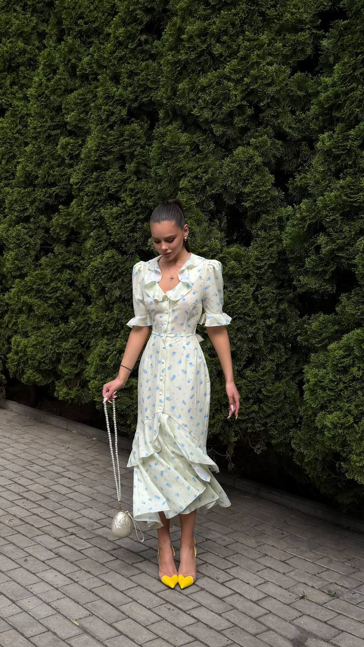 Dress "Lorena" light yellow