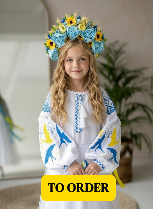 Вишита сукня для дівчинки «Ластівка» (на замовлення)