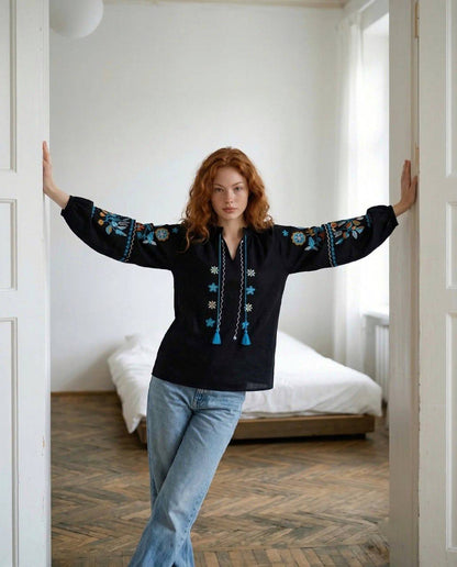 Vyshyvanka "Midnight Bloom"