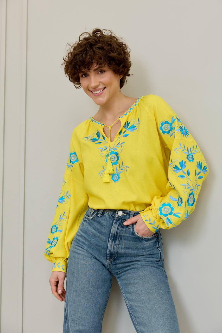 Vyšyvanka "Runa" geltona 