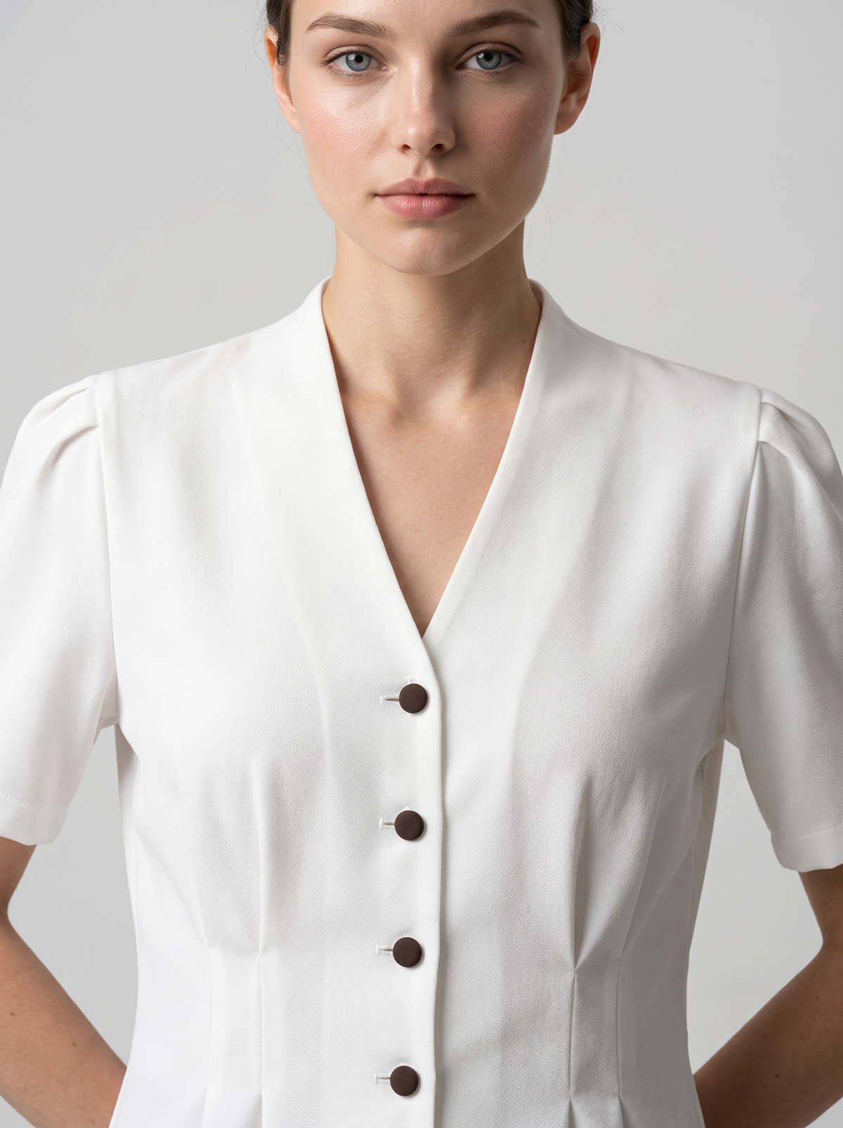Suit "Jacklin" chocolate - full-length front and back view