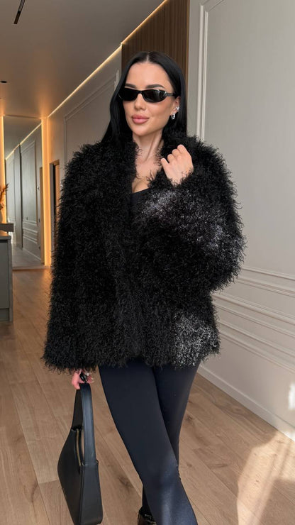 Fur Coat "Sophie" black