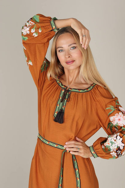 Dress "TETIANA" teracotta