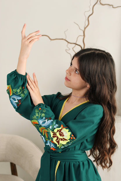 Dress " Marichka" green