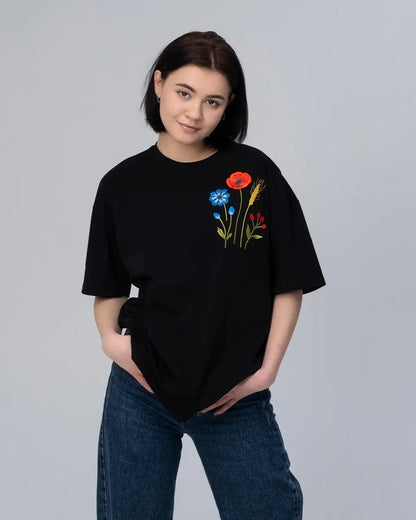 T-shirt "Kvituche pole" oversize