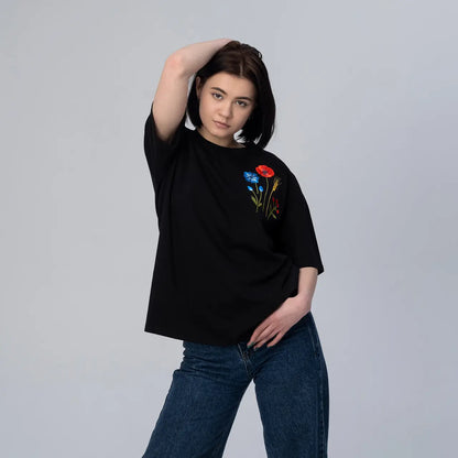 T-shirt "Kvituche pole" oversize