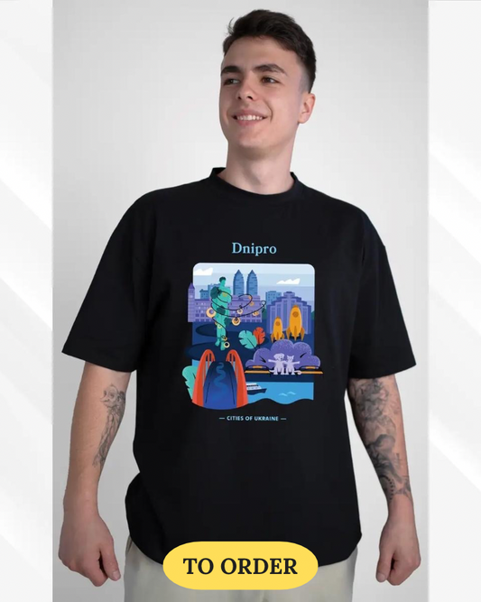 T-shirt "DNIPRO" one size (to order)