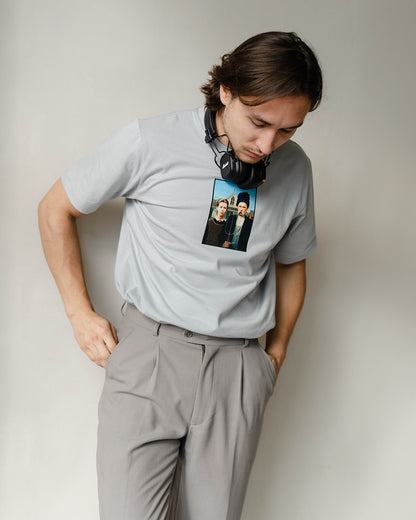 T-shirt «Ukrainian Gothic» gray (to order)
