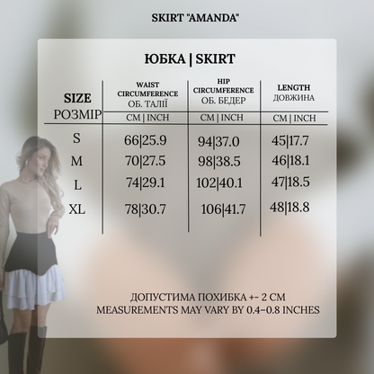 Sijonas „Amanda“ juodas