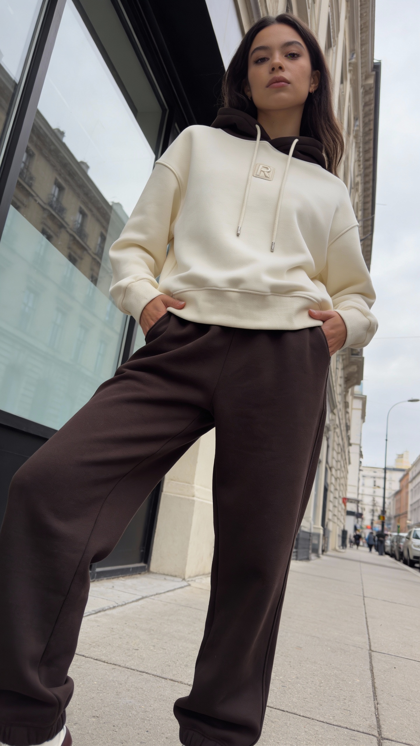 Kostiumas „Fleece LUX“ pieno/šokolado spalvos