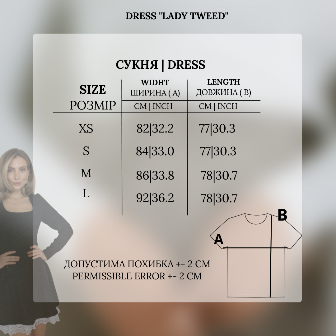 Dress "Lady Tweed" black