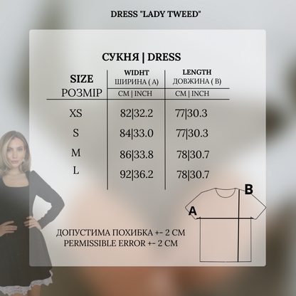 Dress "Lady Tweed" black