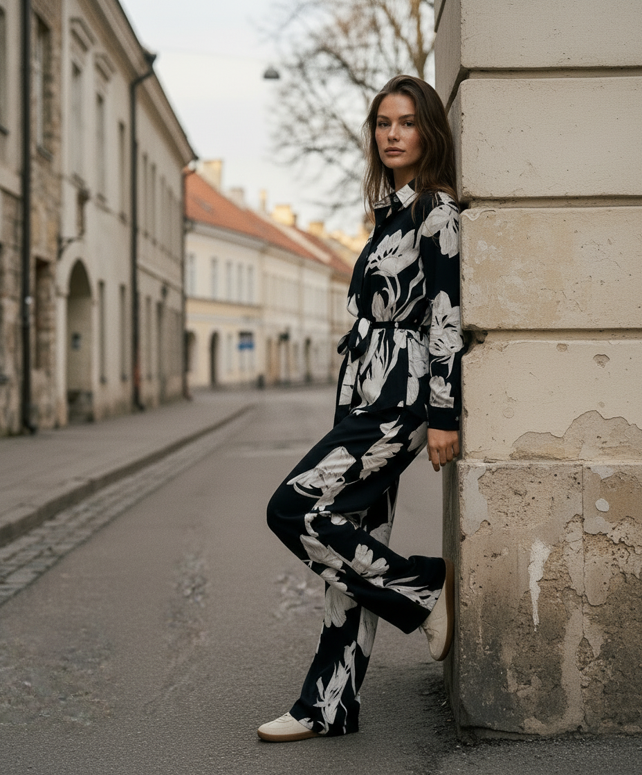 Kostiumas „Baltoji gėlė“ juodas