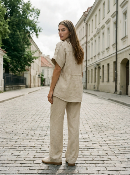 Kostiumas „Rich“ smėlio spalvos