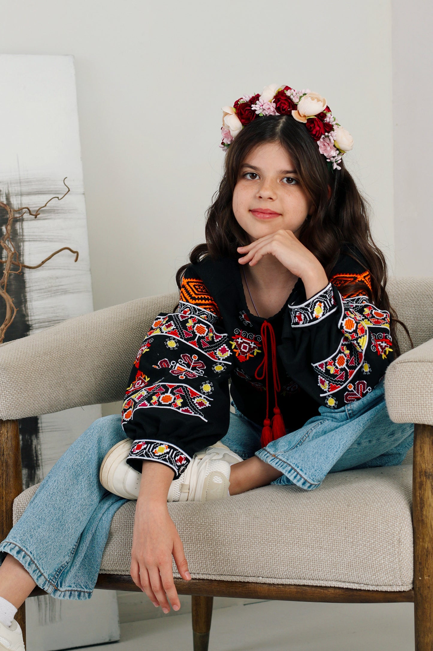 Vyshyvanka kids "Starovynna" black