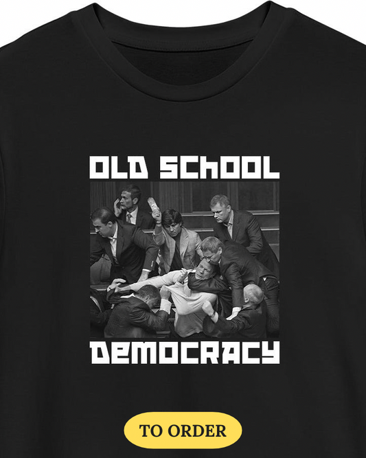 T-shirt "Old School" black (to order)