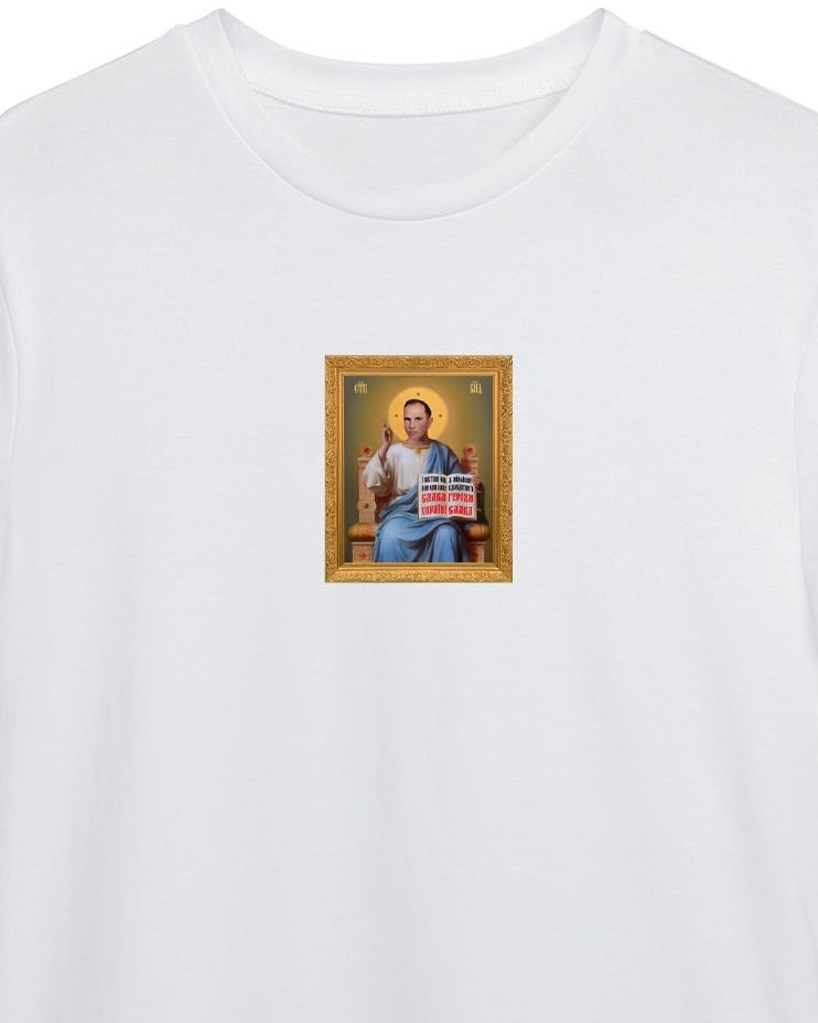 Cotton t-shirt with Ukrainian-themed graphic print
