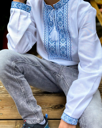 Vyshyvanka "VASYL" blue