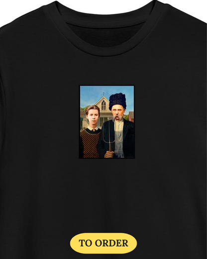 T-shirt «Ukrainian Gothic» black (to order)