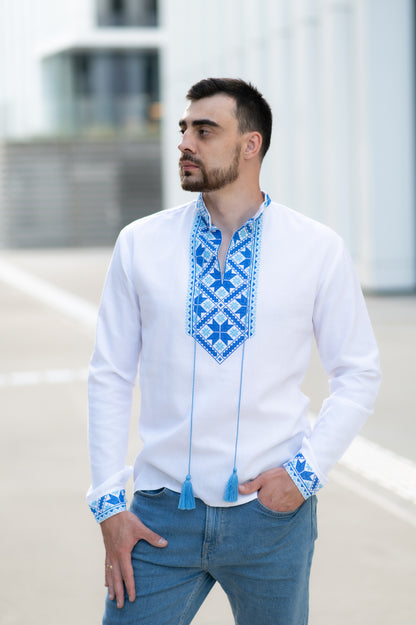 Vyshyvanka "HUTSUL"  blue