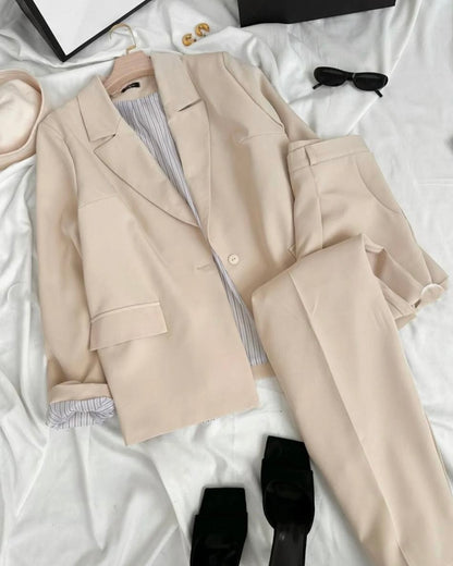 Suit "Office" beige
