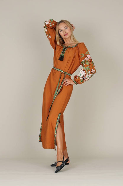 Dress "TETIANA" teracotta