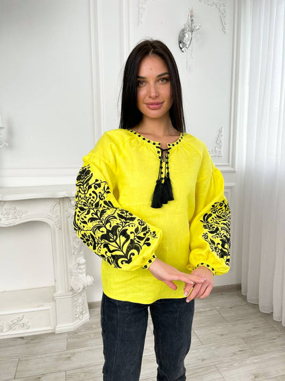 Vyshyvanka "Tree of Life"  yellow