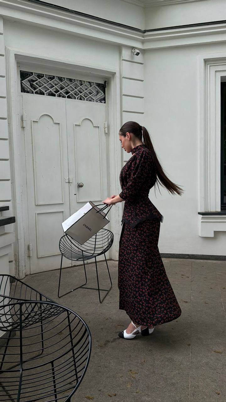 Suknelė "Floral" juoda