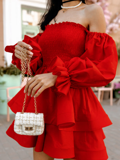 Suknelė „Red Linen Muse“