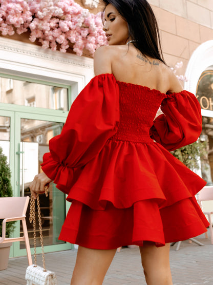 Suknelė „Red Linen Muse“