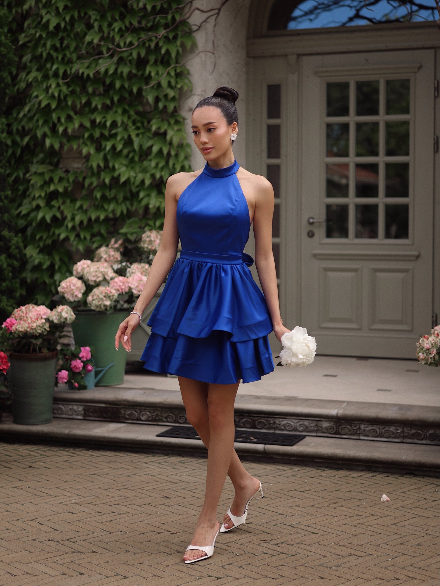 Suknelė „Elegancija“ tamsiai mėlyna
