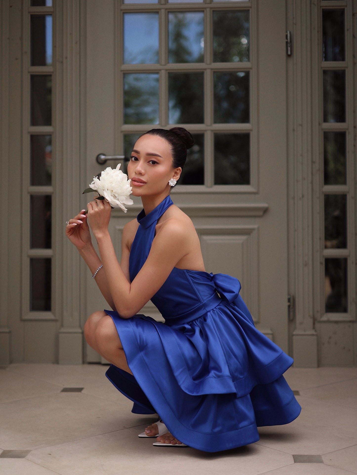 Suknelė „Elegancija“ tamsiai mėlyna