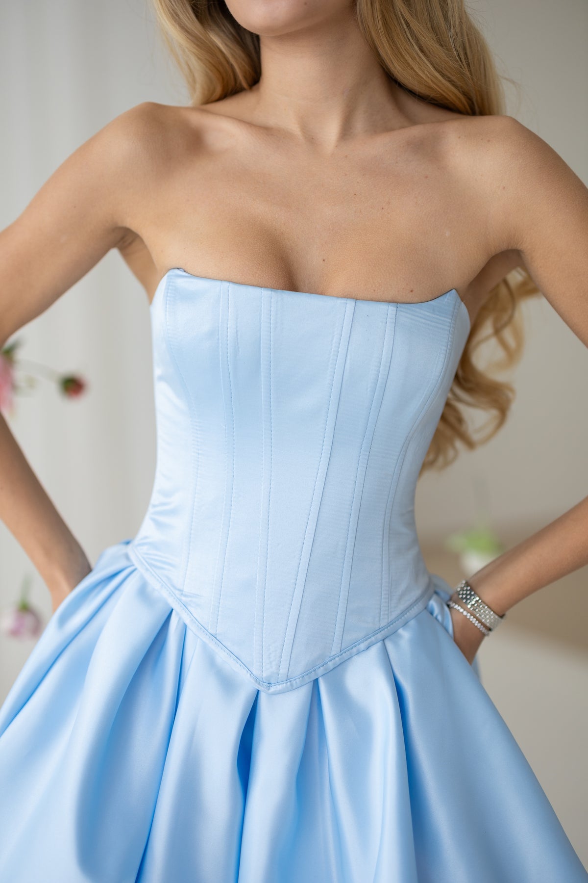 Set "Elara" blue – sijonas šviesiai mėlyna, nuotrauka 2