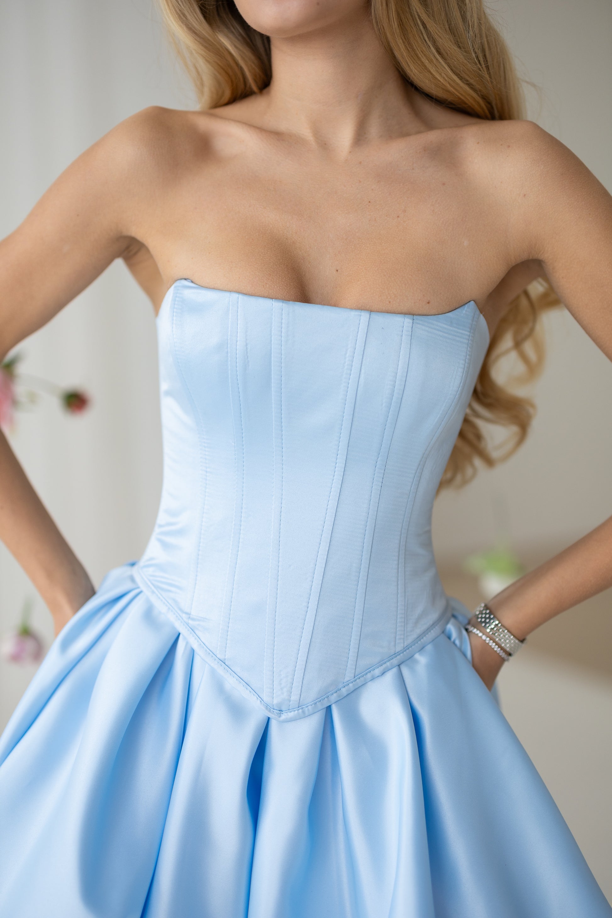Set "Elara" blue – sijonas šviesiai mėlyna, nuotrauka 2