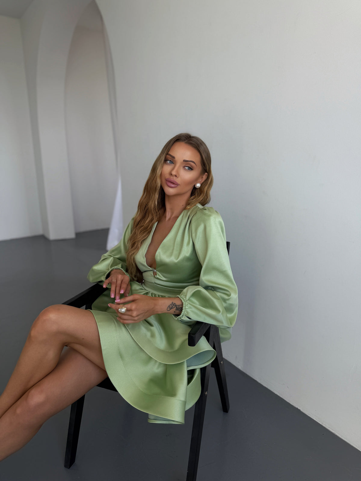 Dress "Olimp" sage green