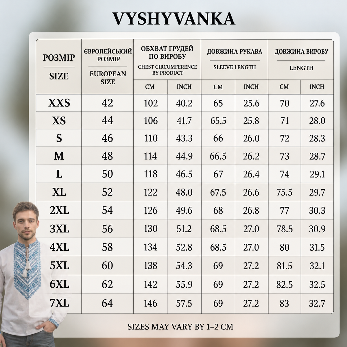Vyshyvanka “Mykola” blue