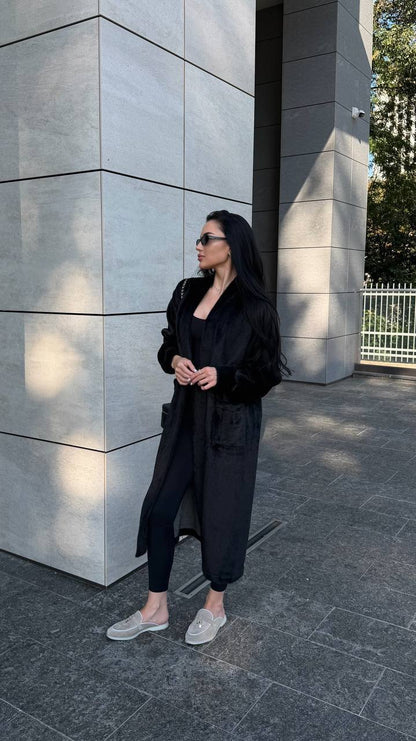 Fur Coat "Cosette" black - product photo